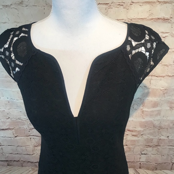Nanette Lepore Short Sleeve Lace Mini Dress - Picture 2 of 7